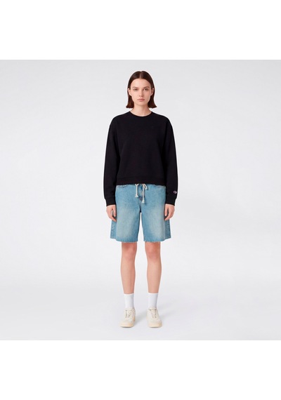 Champion Crewneck Regular Fit Kadın Siyah Sweatshirt 118557 2800282