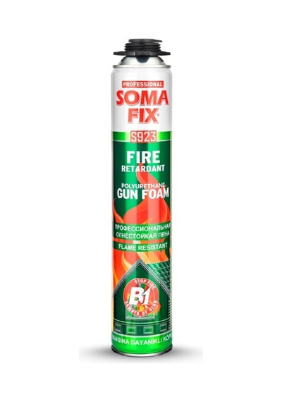 Somafix 2 Adet 750 Ml Somafix Tabancalı B1 Yangına Dayanıklı Poliüretan Köpük Köpük Tabancası Köpük Temizleyici Set