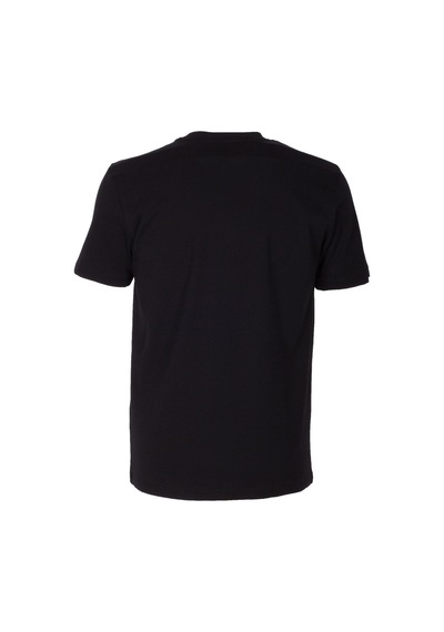 Erkek Tişört Bisiklet Yaka Siyah Slim Fit Baskılı T-shirt Ncs Jeans 1296 Siyah