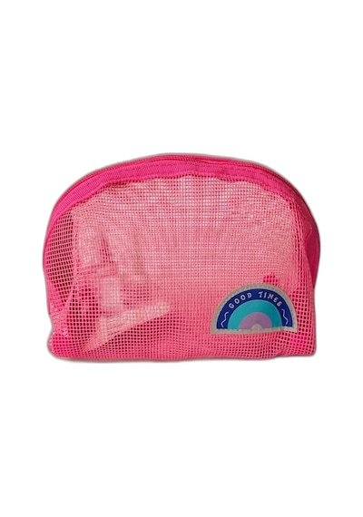Ecrou Mesh Makyaj Çantası Pembe