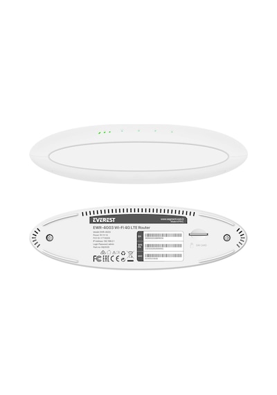 Everest Ewr-4g03 4g Lte Wi-fi Router Sım Kart Girişli 300 Mbps 2.4ghz Wan/lan Portlu Kablosuz Yönlendirici