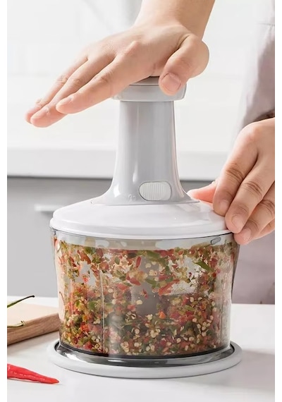 Thentech El İle Basmalı Rondo Taşınabilir Kamp Park Tatillerde Kullanılabilir Pratik El Rondosu El Blender Yeşil