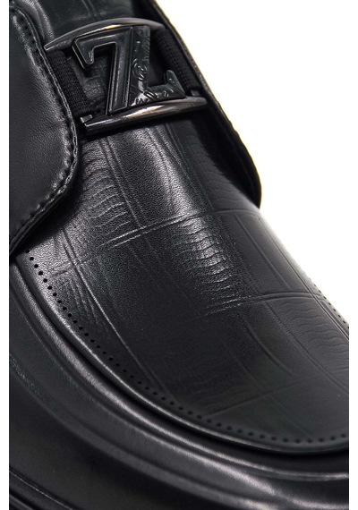 Marcomen 8006956 Croco Baskılı Erkek Casual Ayakkabı - Siyah Croco Deri - 931001180 Siyah Croco Deri
