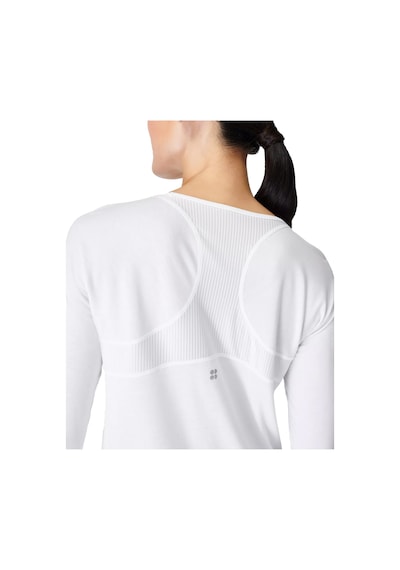 Sweaty Betty Sweaty Betty Breathe Easy Long Sleeve Top Kadın Beyaz Tişört Wht Beyaz