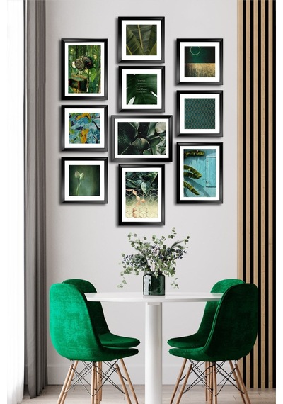 10 Parçalı Çerçeve Görünümlü Mdf Tablo Seti Flm134 Çok Renkli - 713606218 Çok Renkli