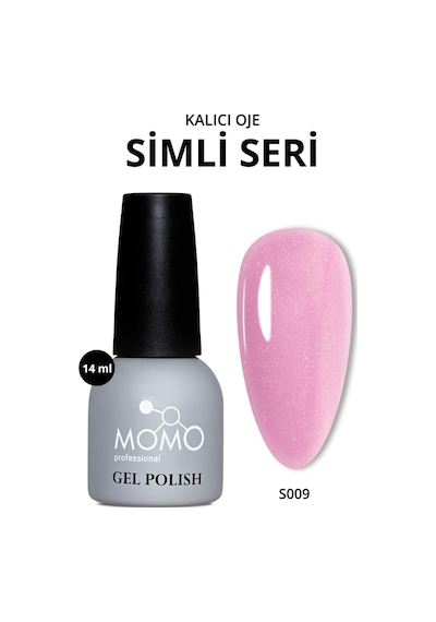 Momo Professional Kalıcı Oje S009 Simli Soğuk Pembe 14 Ml