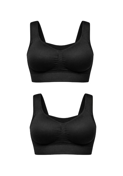 Fitform Giyim 2 Li Kadın Dikişsiz Büstiyer Seti - Kalın Askılı Dikişsiz Kalın Askılı Esnek Pedli Büstiyer Siyah Fitform Giyim 2 Li Kadın Dikişsiz Büstiyer Seti - Kalın Askılı Dikişsiz Kalın Askılı Esnek Pedli Büstiyer Siyah