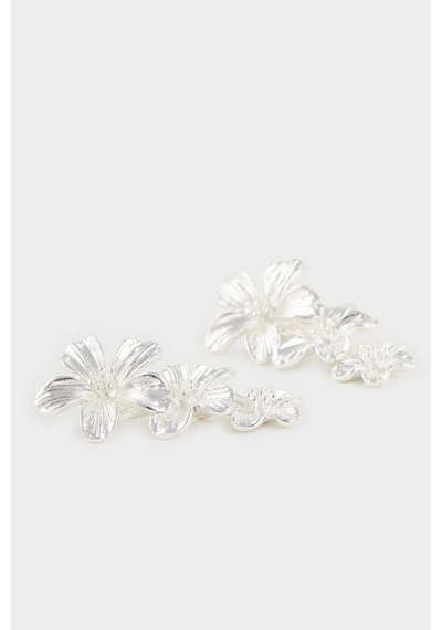 DeFacto Kadın Çiçekli Silver Küpe F0909AXNSSR4