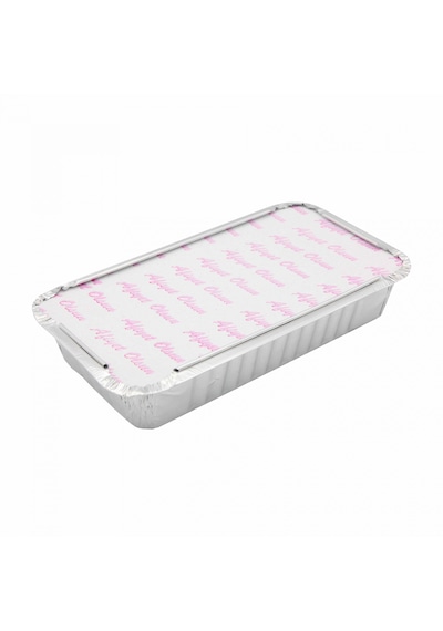 Şeylişeyler - Alüminyum Dikdörtgen Sütlaç Ve Yemek Kabı 750 Gr + Kapaklı Set - 20x12 Cm 787/l 100 Adet