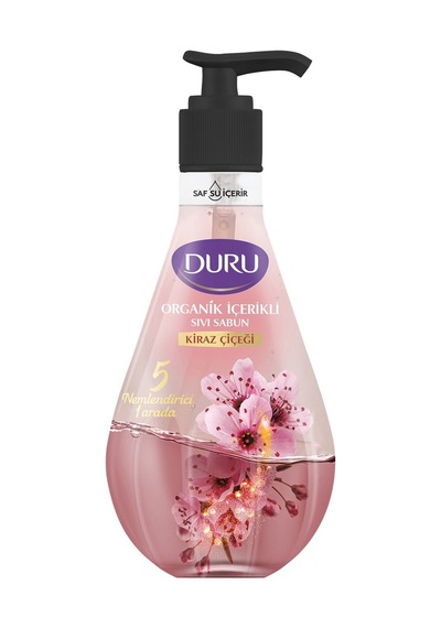 Duru Sıvı Sabun 500 Ml Kiraz Çiçeği Parfümlü Organik İçerikli Nemlendirici 5'li Avantaj Paketi Tarı Diğer