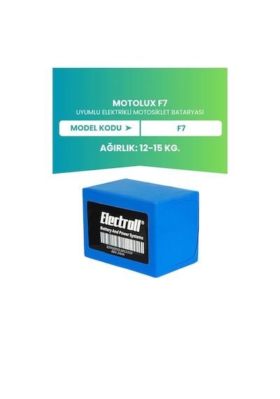 Motolux F7 Batarya Ultra Yüksek Kapasite Lifepo4 48v 24ah Elektrikli Motorsiklet Bataryası