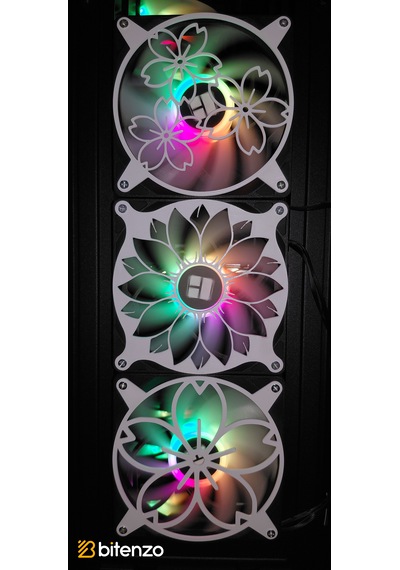 Çiçek Temalı 3 Lü 120x120 Mm Oyun Pc Aksesuarı, Masaüstü Bilgisayar Fan Kapağı Fan Kapağı Seti Beyaz