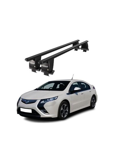 Royal Opel Ampera 2012 Ve Sonrası Uyumlu Siyah Kilitli Ara Atkı Port Bagaj Tavan Barı