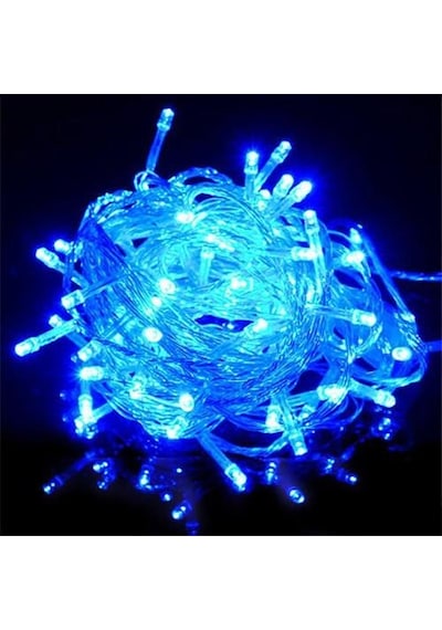 10 Metre Dekor Led Mavi Fonksiyonlu - Mavi Dekor Led 100 Ledli