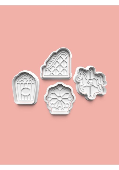 Lunapark Eğlencesi Kurabiye Kalıbı Ve Şeker Hamuru Kalıbı 4'lü Set Diğer