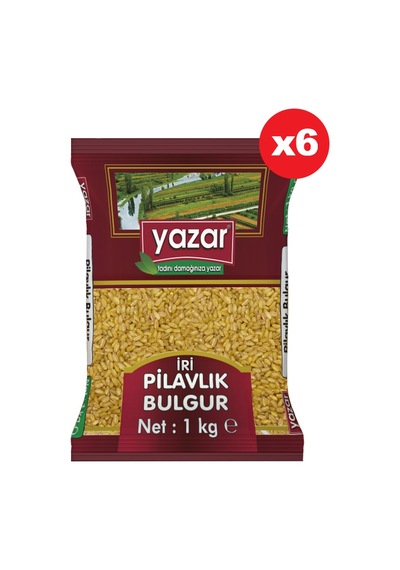 Yazar İri Taneli Pilavlık Bulgur 6 x 1 KG