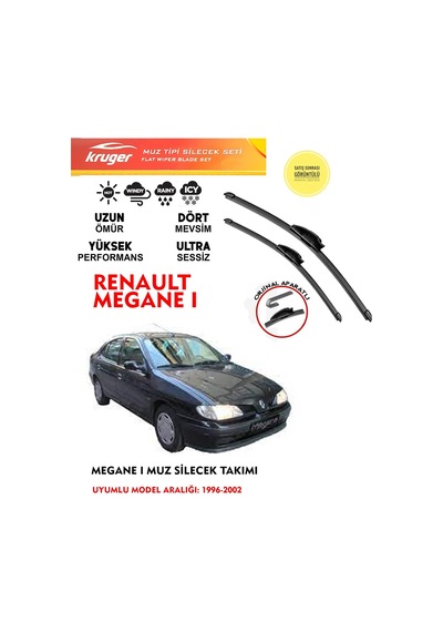 Renault Megane 1 Silgeç Takımı 1995 Model Araca Uyumlu