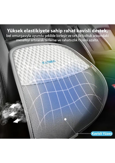 Ally Airmesh Pro Ergonomik Bel Destek Minderi - Araba Ve Ofis İçin Sırt Destek Yastığı- 5775
