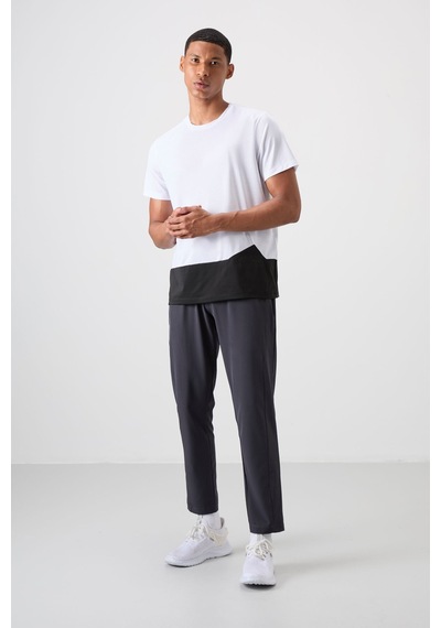 Tommy Life Beyaz Polyester Nefes Alan Dokulu İnce Esnek Standart Fit Erkek Performans T-shirt - 88383 Beyaz