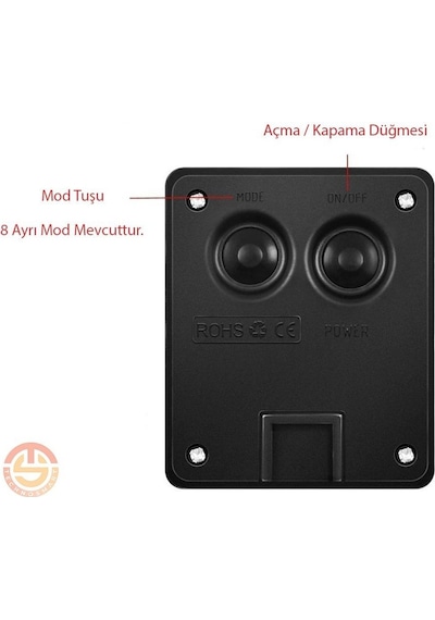 Technosmart 50 Ledli 8 Modlu Solar Çiçekli Beyaz Işık Bayçe Aydın