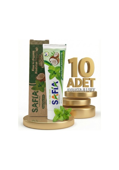 Safia Nane Ve Hindistan Cevizli Organik Diş Macunu 10x100 Ml Temel Bakım