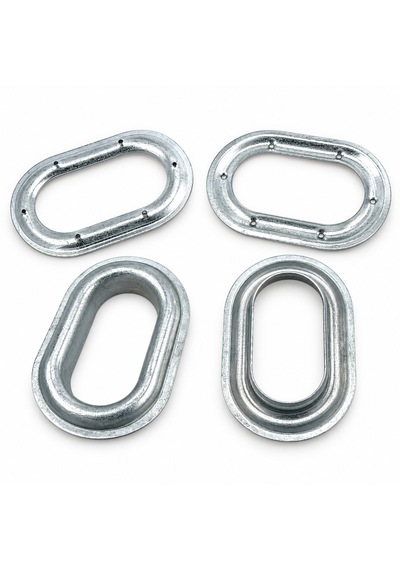 40 Mm No 66 Galvaniz Oval Kuşgözü Branda, Tente Ve Perde İçin 10'lu Takım Gümüş