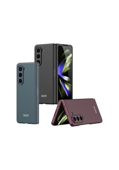 Samsung Galaxy Uyumlu Z Fold 5 Kılıf Sert Renkli Kıpta Kapak