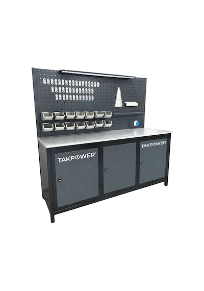 Takpower 2 Metre Takım Tezgahı 3 Dolaplı Antresit