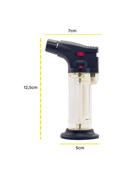 Turbo Torch Pürmüzlü Çakmak 1300 C Jet Alev Gaz Ayarlı Kilitli Doldurulabilir Torch Çakmak