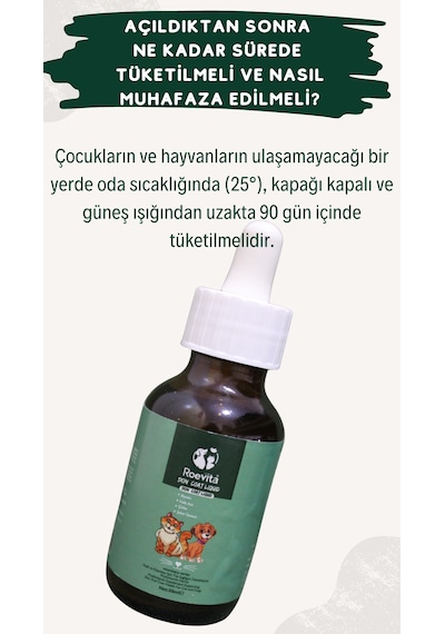 Roevita Kedi ve Köpekler İçin Tüy  Multivitamin Damla