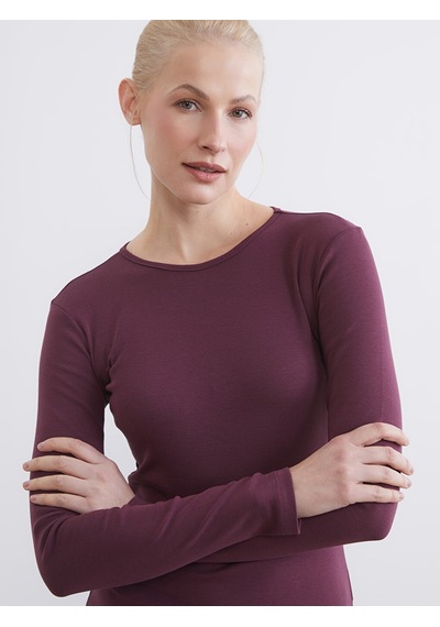 Lcwaıkıkı Basic Mürdüm Bisiklet Yaka Kadın Body