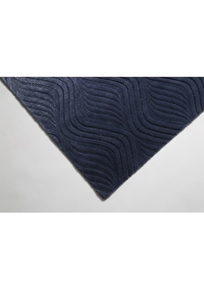 Çam Halı Emboss Jr 10 Blue Modern Desen Yeni Zellanda Yünü Ve Vis 130X190 Mavi