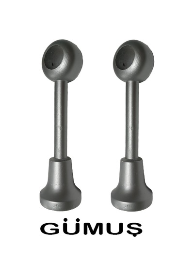 Perdemix Ahşap Rustik Taşıyıcı Ayak 2 Adet Gümüş
