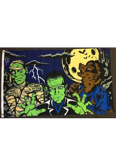 Lexroo Monster Fright Night - Cadılar Bayramı 3x5' Polyester Bayrak Diğer