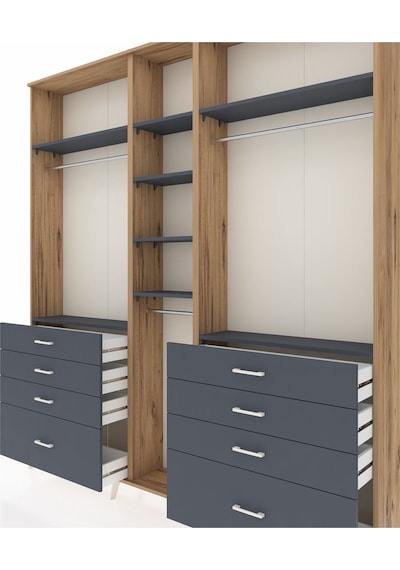 Arges Dolap 8 Raflı 8 Çekmeceli 3 Askılı 220x30x243 Çam-antrasit/antrasit Antrasıt/antrasıt Arges Dolap 8 Raflı 8 Çekmeceli 3 Askılı 220x30x243 Çam-antrasit/antrasit Antrasıt/antrasıt