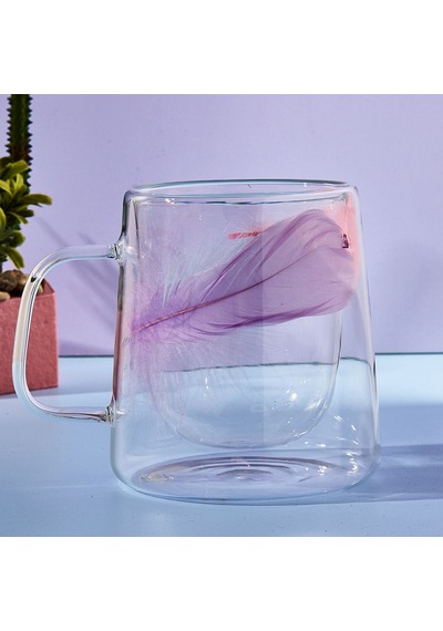 Perotti Double Feather Çift Cidarlı Kupa 250 Ml Çok Renkli