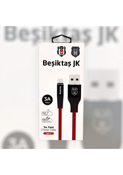 Beşiktaş Lisanslı Type-c Data-şarj Kablosu Ve Şarj Adaptörü 1 Metre