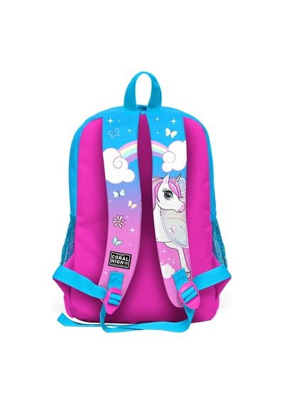 Coral High Kids Mavi Neon Pembe Unicorn Desenli 3 Lü Okul Çanta Seti Set0123711