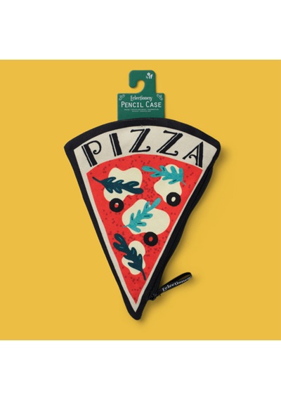 If Eclectionery Pizza Desenli Pamuklu Fermuarlı Kalem Kutusu