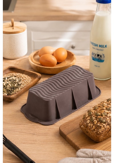 Porsima 2li Silikon Ekmek Kalıbı Kek Kalıbı Seti Antrasit