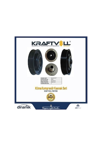Kraftvoll 19011100 Klima Kompresör Kasnak Seti Hyundai Accent Blue Benzinli 5pk 97701c7000