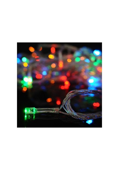 10 Mt 100 Ledli 8 Fonksiyonlu Karışık Renkli Rgb Led Lamba Beyaz