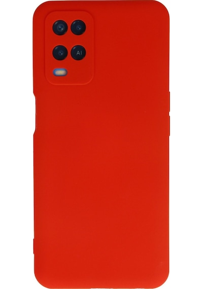 Oppo A54 4g Uyumlu Kılıf Nano İçi Kadife Silikon - Kırmızı