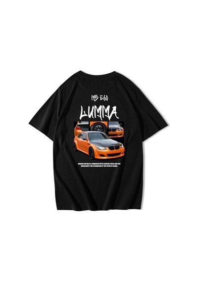 Brz Collection Unisex Oversize Bmw M5 E60 Lumma T-shirt Siyah