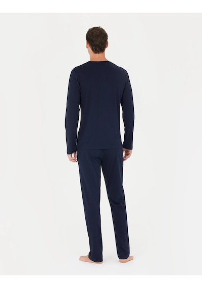 Pierre Cardin 6030 Uzun Kol Erkek Pijama Takımı V3 Lacivert