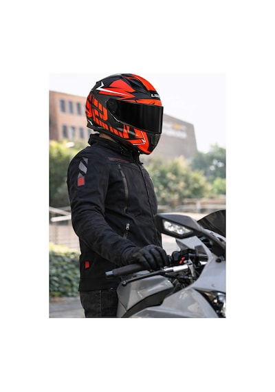 Ls2 Rapıd 2 Cromo Mat Siyah-kırmızı Kask Çok Renkli