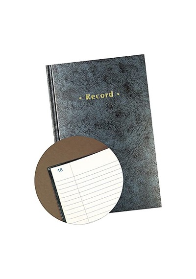 886673 Blue Marbled Hardcover Record Book, 11-3/4 X 7-1/4