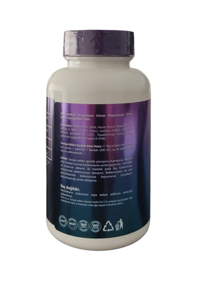 Vita World Vıtaworld Magn. Citrate 500 Mg 120 Tb