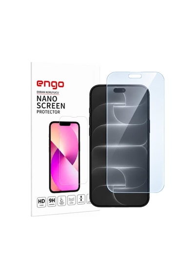 Apple İphone 18 Pro İle Uyumlu Ekran Koruyucu A3714 Nano Parlak 9h Kırılmaz Esnek Cam Çizilmeye Dayanıklı Şeffaf