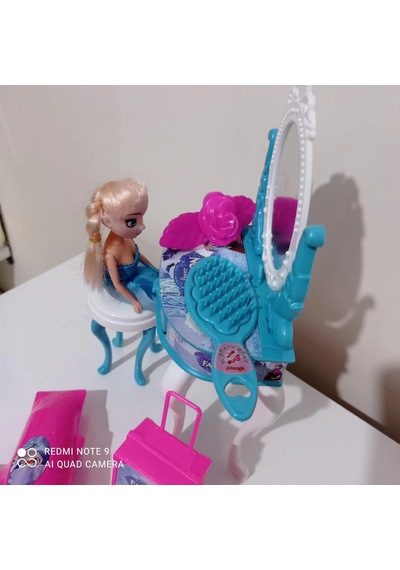 Kembay Oyuncak Mobilya Güzellik Setli Bebek Kmb-027